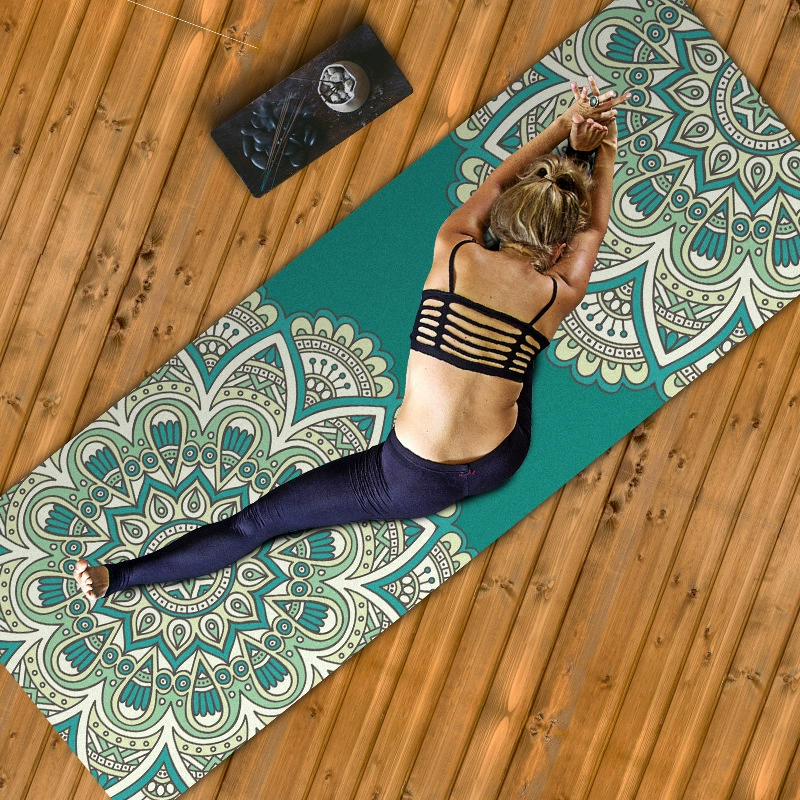 Нескользящий коврик для йоги Складная портативная Замша Йога Платное полотенце для танцев Спорт Фитнес Прыжки Противоскользкое полотенце