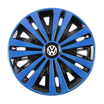 Hub cover: polo Santana Zhijun wheel hub - boutique-14-inch-k7-blue-and-black
