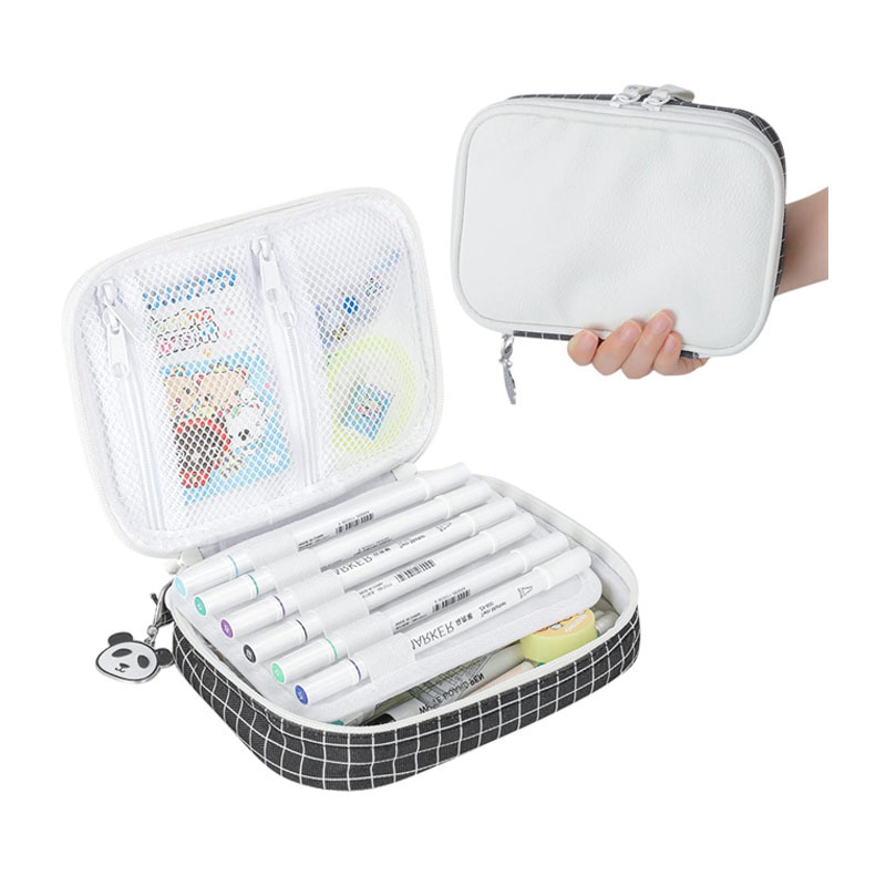 Cute synthesized children's pencil case with zipper for adults