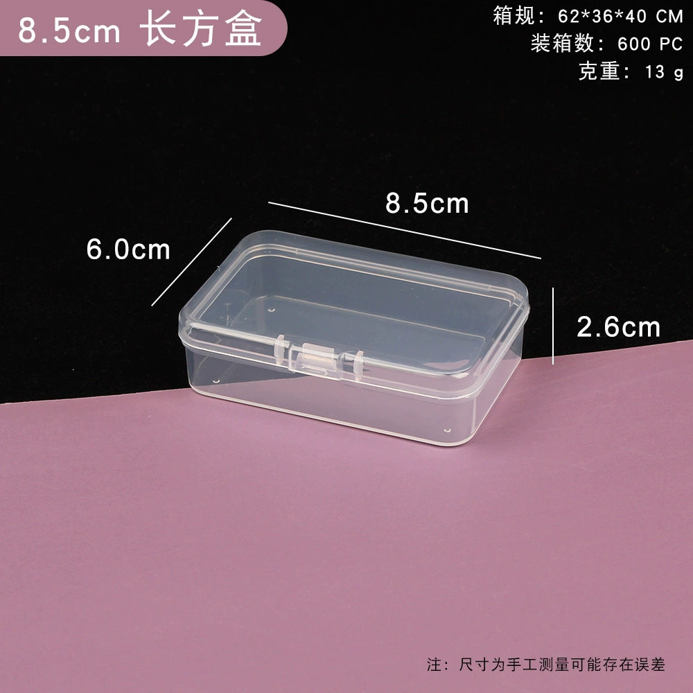 RSNN Square Transparent Plastic Storage Box for Accessories with Beads - Clear Mini Box