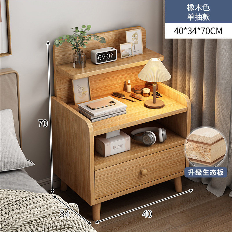 Escritorio de cabezal de cama dormitorio simple moderno pequeño estante de cabezal de cama 2025 nuevo lujo ligero de alta sensación de gabinete de almacenamiento muy estrecho