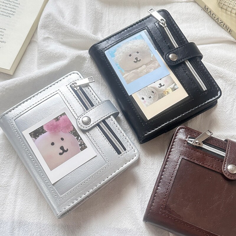 M5 Binder with Leather Cover, Simple Notebook, Niche Portable Pocket Notebook, Multi-Card Slot Notebook