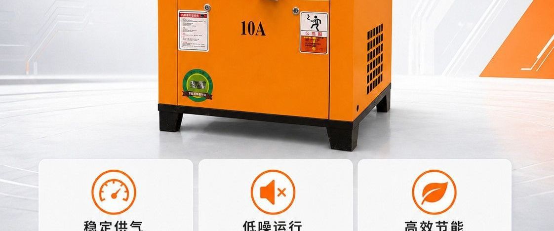 Screw-type air compressor with permanent magnet variable frequency 380V 7.5kW air compressor, air supply equipment supplied directly by the manufacturer