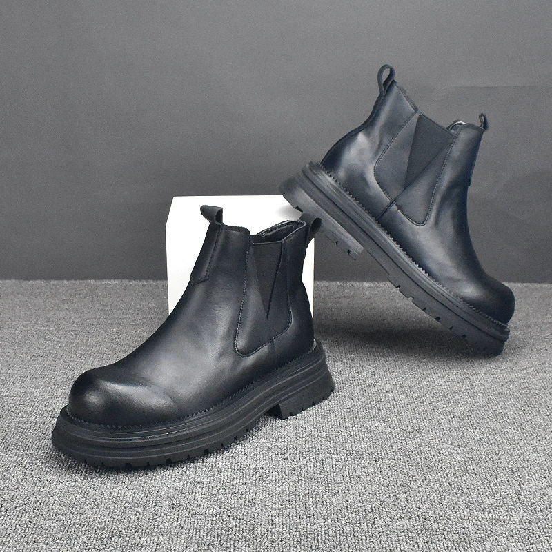 Осенне-зимние Новые мужские ботинки, модная универсальная британская дышащая обувь в Корейском стиле, короткие ботинки, ботинки Martin, ботинки челси
