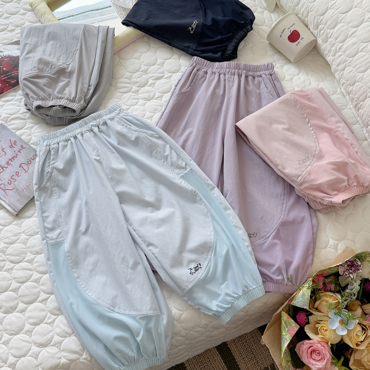 Orange House Children's Outdoor Mosquito-Repellent and Sun-Protection Pants, Silent, Quick-Dry, Breathable, High-Density Mesh Splicing Jogger Sports Pants