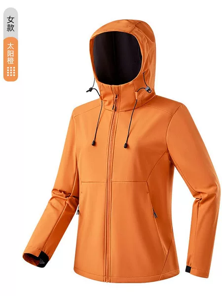 [7A antibacterial] outdoor waffle fleece soft shell mountaineering casual coat three-proof hooded waterproof assault coat