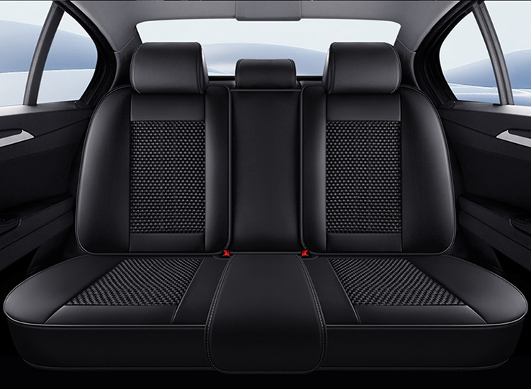 2025 Manufacturer Wholesale New Nappa Leather Diamond Seat Cover Ice Silk Four-Season Universal Car Five-Seater Cushion Seat Cover
