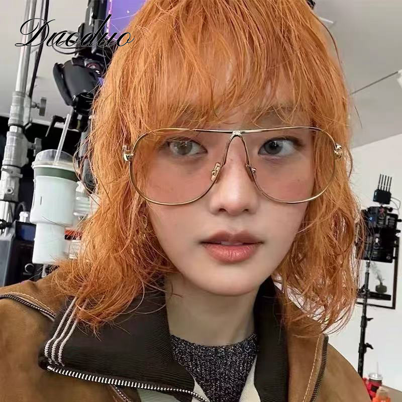 2026 New European and American Style Sunglasses, Miu Miu One-Piece Metal Retro Sunglasses, High-End Cross-Border Fashion Sunglasses for Women