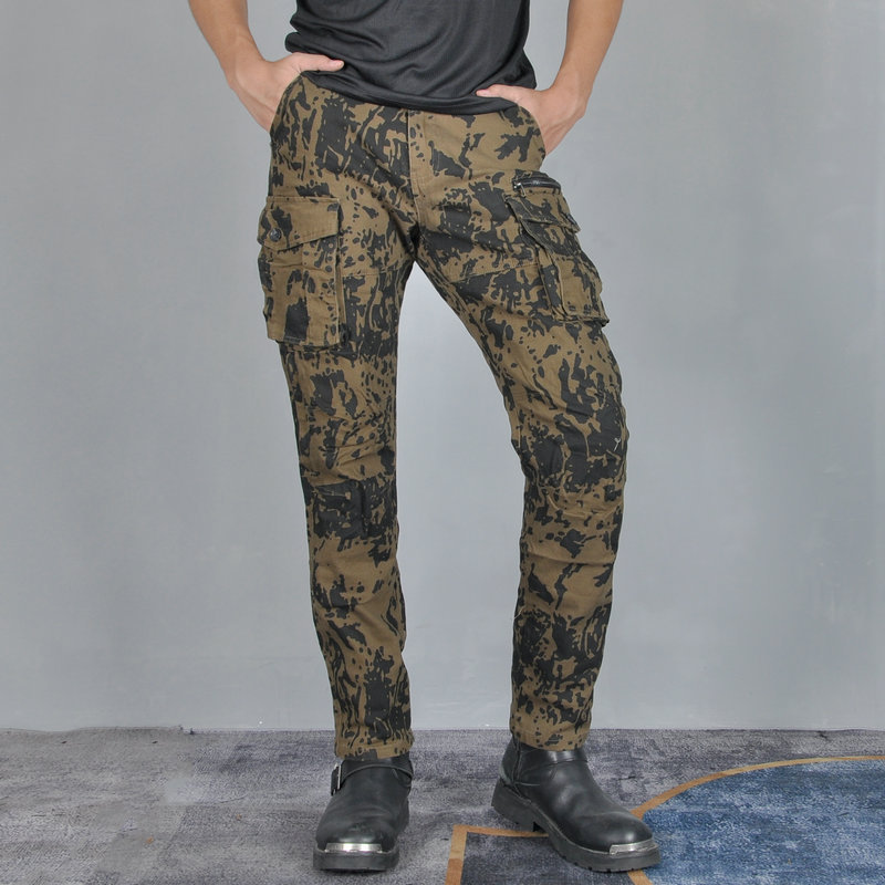 VOLERO Pantalones vaqueros de la motocicleta de los hombres de montar a caballo pantalones de carreras de camuflaje personalizados pantalones de montar a prueba de caídas Retro