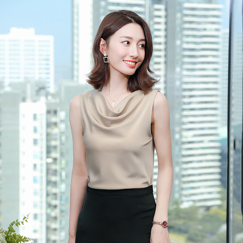 2023 Early Spring New Style Sexy Camisole with Sexy Camisole Women's Professional Work Clothes Elegant Slim Formal Bottoming Shirt