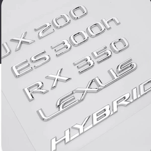 Suitable for Lexus Es300H Rear Label Sticker Lexus Ux260Nxrx450 Letter Sticker Lslm Mirror Silver