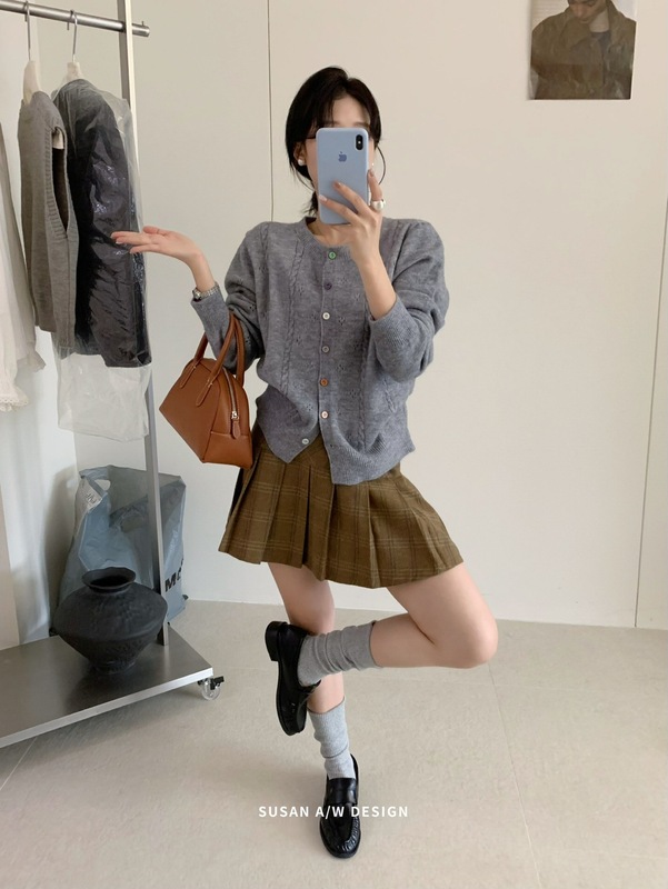 8.21 2025新款针织开衫女春秋打底衫显瘦纯色毛衣小外套女26876|undefined