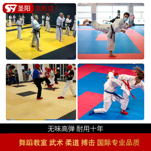 Professional Taekwondo Floor Mat Martial Arts Sanda Dance Mat Gym 1m Soundproof Foam Taekwondo Fangsu