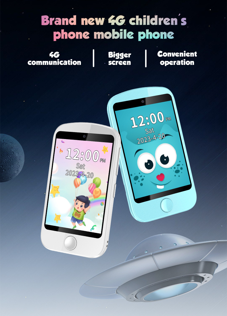 Cross-border children's handheld phone smartwatches, multiple educational play children's wristbands, positioning handheld smart phone source factory Specification drawing