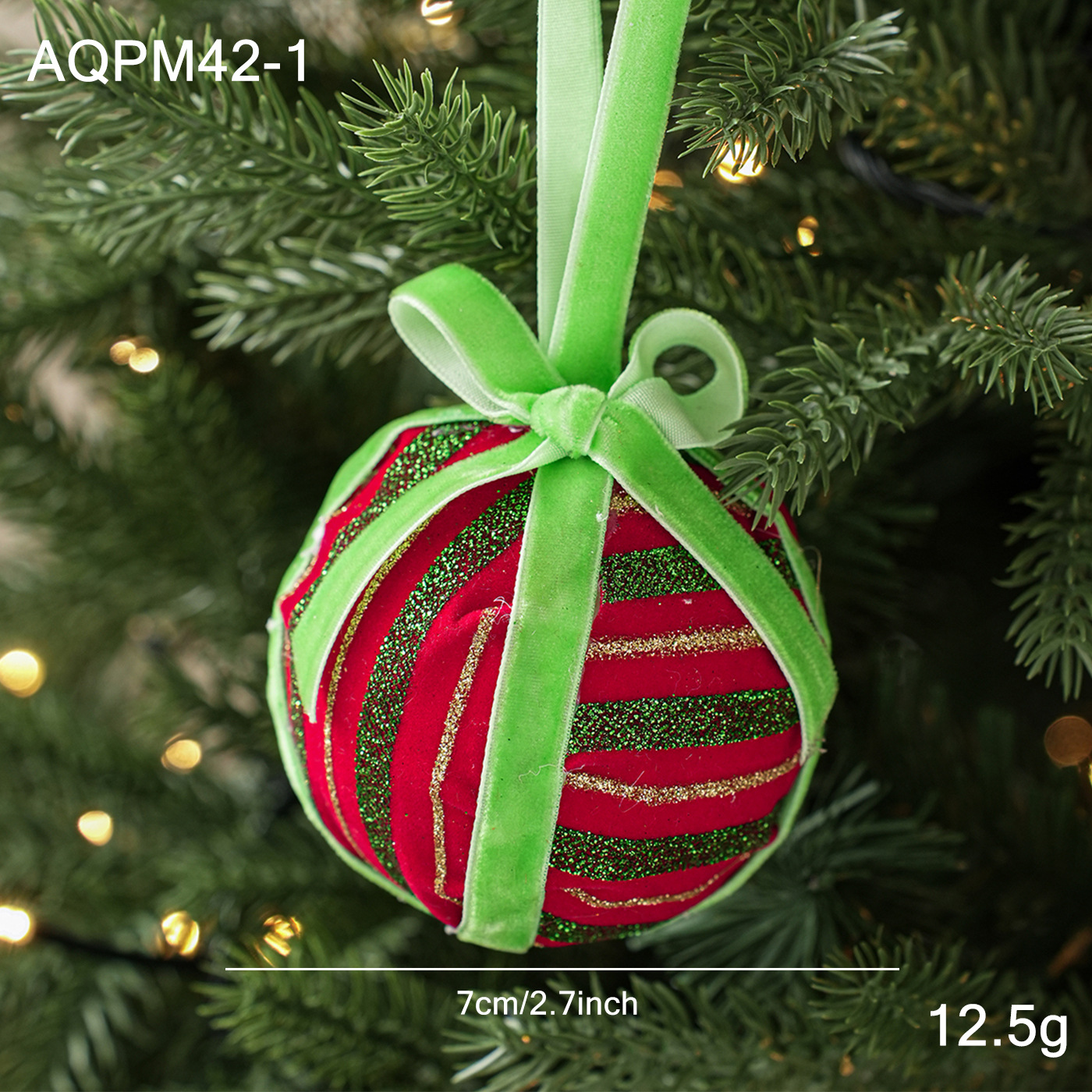 Tela transfronteriza bola de Navidad bola de paleta polvo adhesivo decoración del árbol de Navidad decoración de la atmósfera de vacaciones decoración de colgante image 6