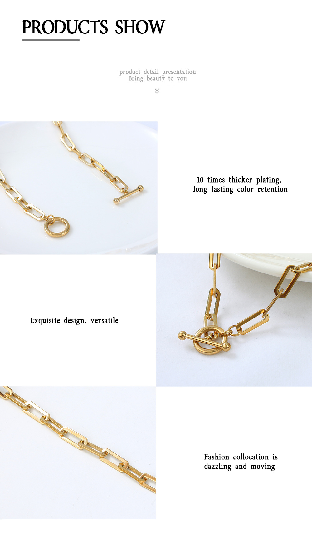 Ot Buckle Stainless Steel Punk Style Necklace Wholesale Jewelry Nihaojewelry display picture 2