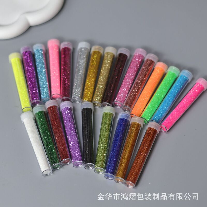 Trendy 24-Color Glitter Powder 8g Bottle DIY Handmade Slime Liquid Sand Filling Material Wholesale