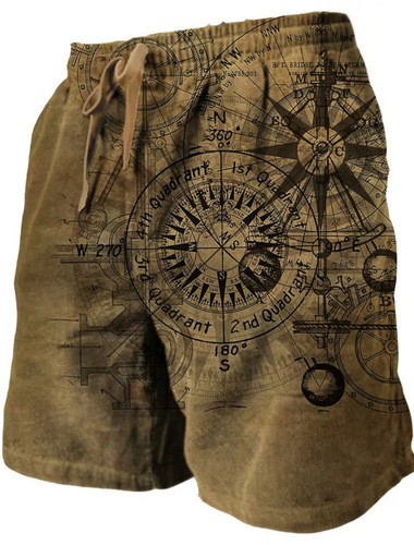 Summer 3D digitally printed shorts, personalized pattern design, comfortable, breathable, fashionable, casual and light
