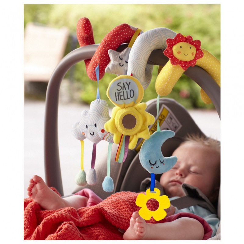 Foreign trade export toy bed wrap 0-1 Yunduo sun bed bell pendant with rattle lathe hanging baby toy