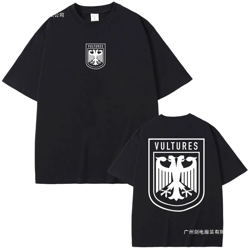 Rapper Kanye West Vultures New Music Album Graphic T-Shirt for Men and Women Hip-Hop Fashion