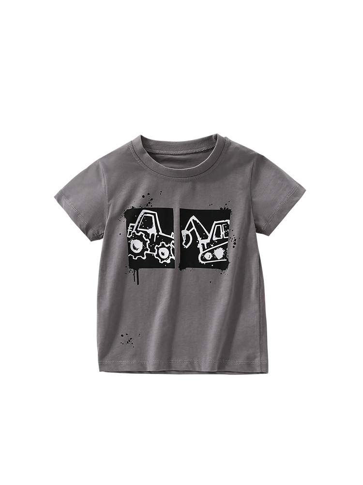 Malwee niño camiseta de verano de mangas cortas de verano nuevo estilo europeo y americano de niños de cuello redondo ropa infantil guapo chaqueta superior