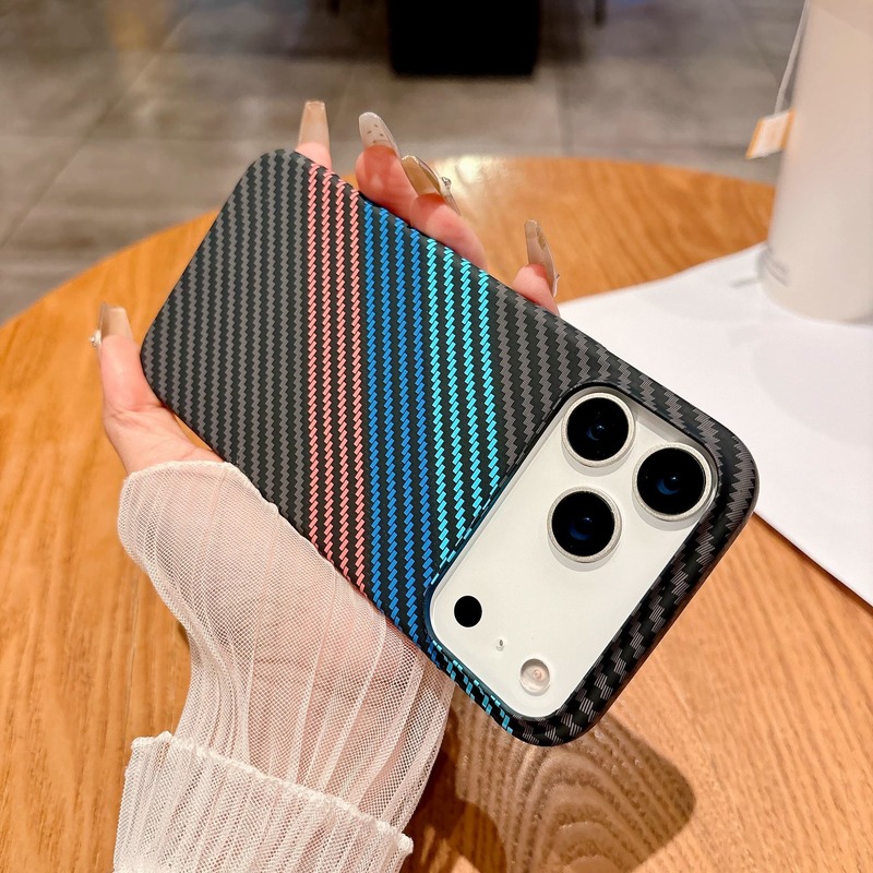 新款碳纤维纹适用于iPhone17promax磁吸无线充电苹果手机壳16防摔|undefined