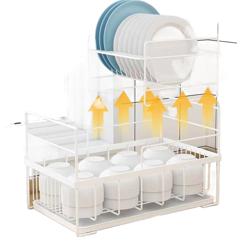 Estante de almacenamiento de platos, fregadero, estante de tazón de drenaje, encimera de cocina, vajilla, armario, caja de almacenamiento