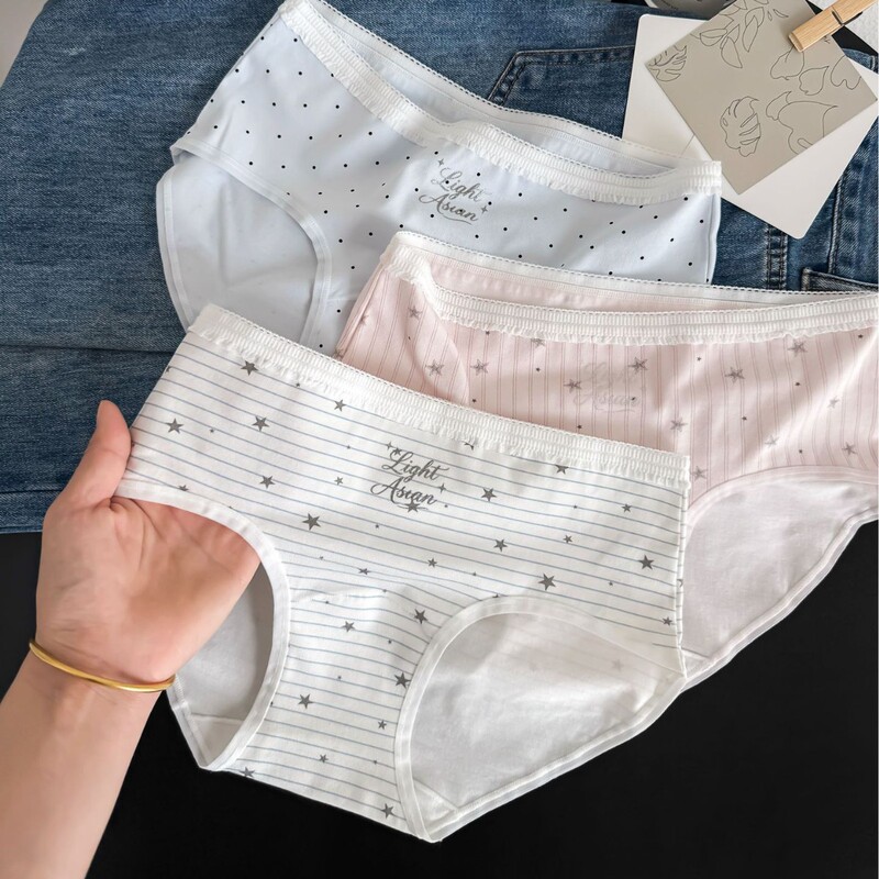 9595 Y2K Korean-style sweet and cool girl A-class panties in low saturation colors, soft and delicate, pure cotton, with extended crotch, full-length panties 10A 9595 Y2K Korean-style sweet and cool girl A-class panties in low saturation colors, soft and delicate, pure cotton, with extended crotch, full-length panties 10A