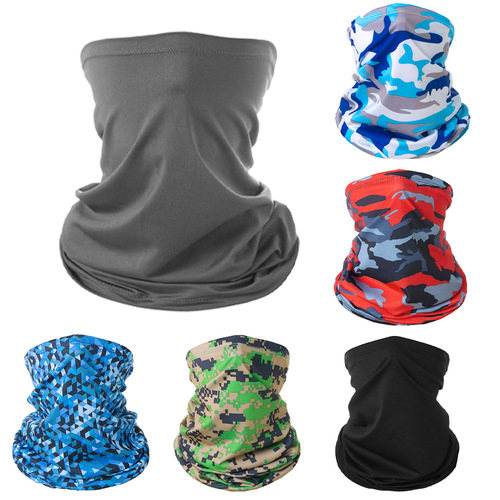 Outdoor sports fishing ice silk sun protection scarf bicycle magic headscarf multi-functional changeable face mask cycling mask