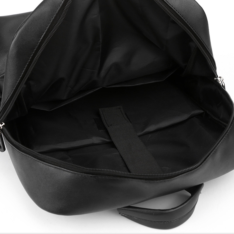 Comercio exterior al por mayor 2024 nuevo estilo casual hombres de cuero suave mochila simple retro de gran capacidad portátil