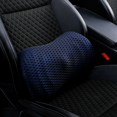 car back cushion waist pillow – Waist support - new-yuanbao-navy-blue-4d-mesh