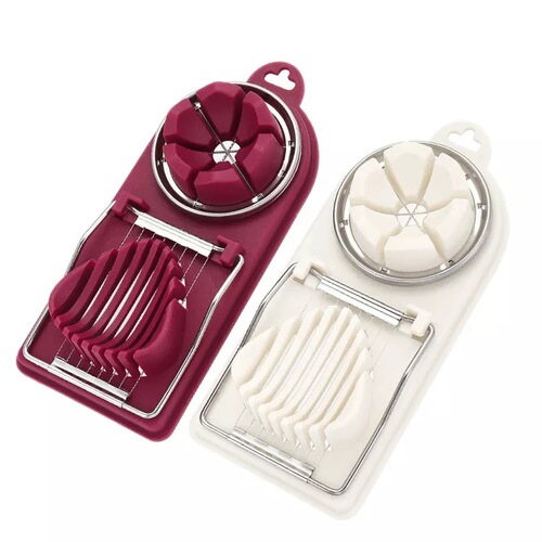 Double-headed egg slicer, fancy two-in-one egg cutter, multi-petal egg cutter, preserved egg splitter tool