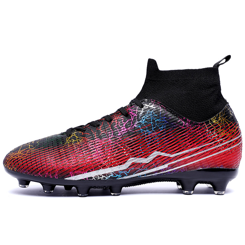 Scarpa da calcio alta TF TF per uomo e donna, scarpe da allenamento chiodate per bambini adulti AG erba artificiale con chiodo lungo_voghion.com