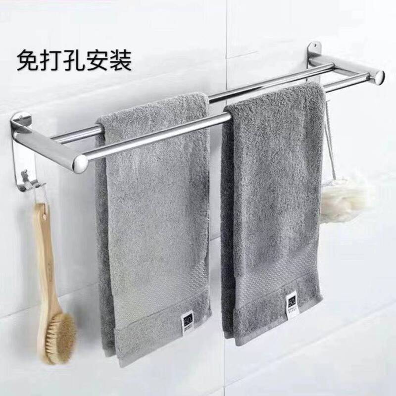 304ステンレストイレタオル掛け棚穴なしタオル掛けトイレ浴室バスタオル掛け棚|undefined