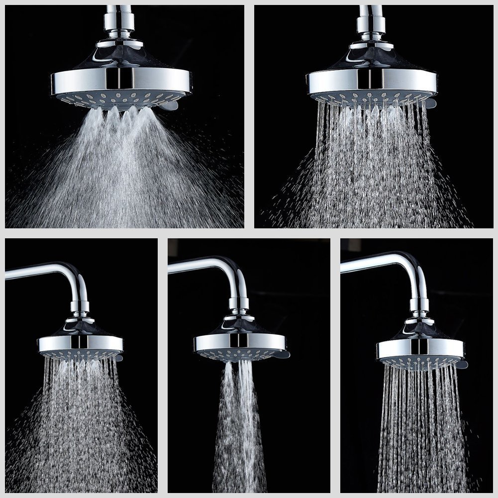Cross-border American 4-inch concealed five-speed water-saving small top shower head, bathhouse and hotel shower head wholesale full figure