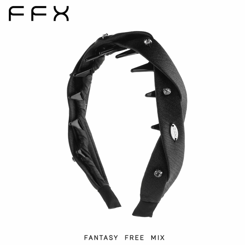FFX【Satin Star Diamond】Gentle and Subtle Satin Twisted Tooth Comb Headband