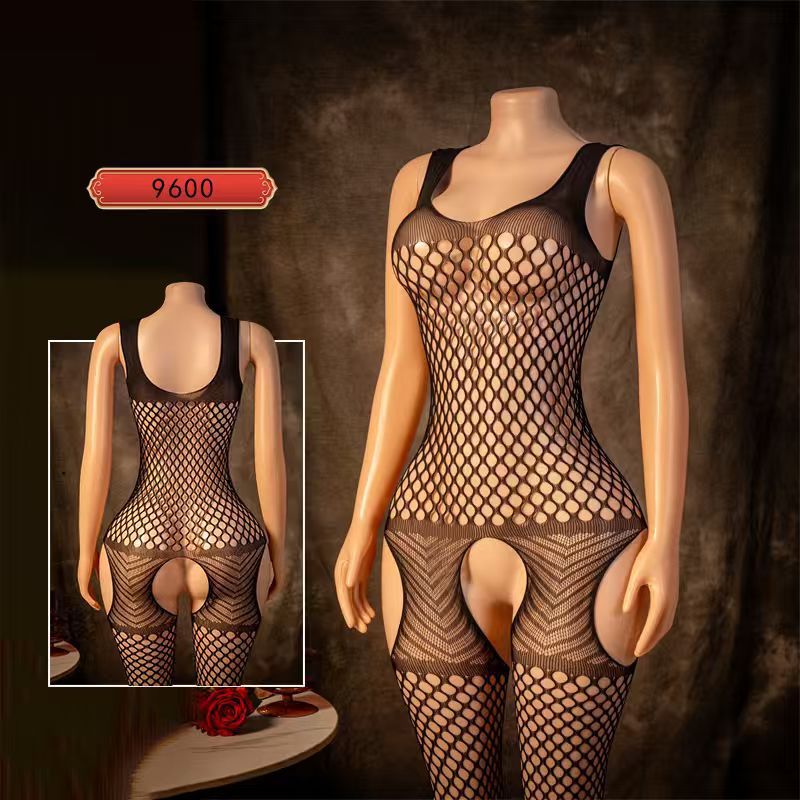 Body de Malla con Encaje y Tirantes de Nailon para Citas de Pareja