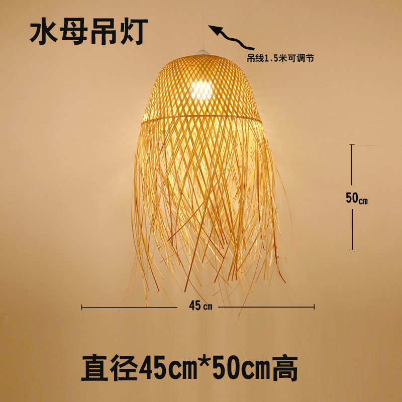 新しい中国風の竹ランタンシャンデリアB&Bリビングルーム寝室畳禅茶室鍋レストランホテルレストランランプ|undefined