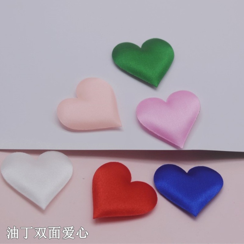 メーカー直販diyアクセサリー部品ヘアピン両面愛桃心布貼り髪飾り材料服装補助材料卸売り|undefined
