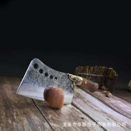 龙泉华影一件代发切菜刀切片刀不锈钢菜刀手工锻打