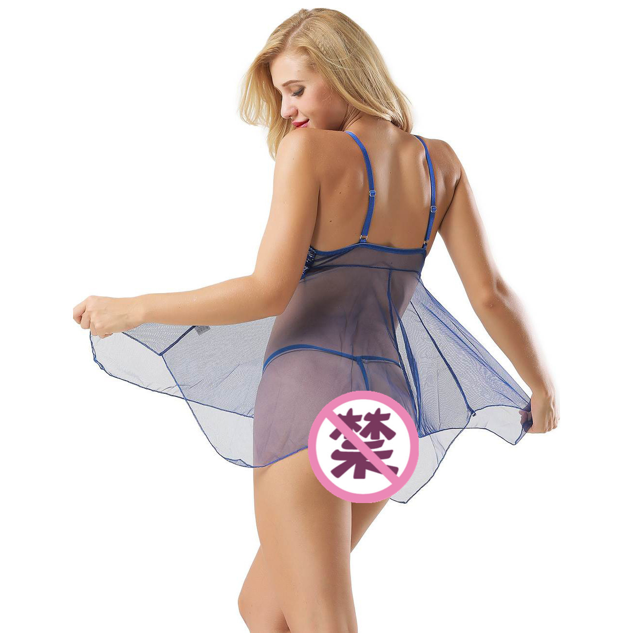 Europa y América transfronteriza nueva lencería sexy correa de encaje camisón transparente tentación sexy pijamas Comercio exterior suministro al por mayor