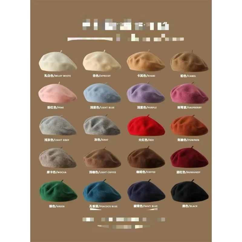 Woolen winter universal beret
