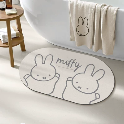 Water-Absorbing Non-Slip Mat, Avtomobil döşəmə paspasları - miffy-cheers-4060cm-new-diatom-mud