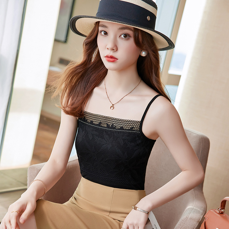 Suit Inner Vest Women's Lace 2023 Summer New Style Elegant Slim Fit Tube Top Dress Base Sling Top Stretch