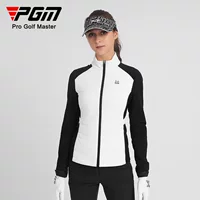Куртка для гольфа PGM, женская теплая и морозостойкая одежда, стеганая ткань, соответствующая цвету, для похудения, простая модная спортивная одежда