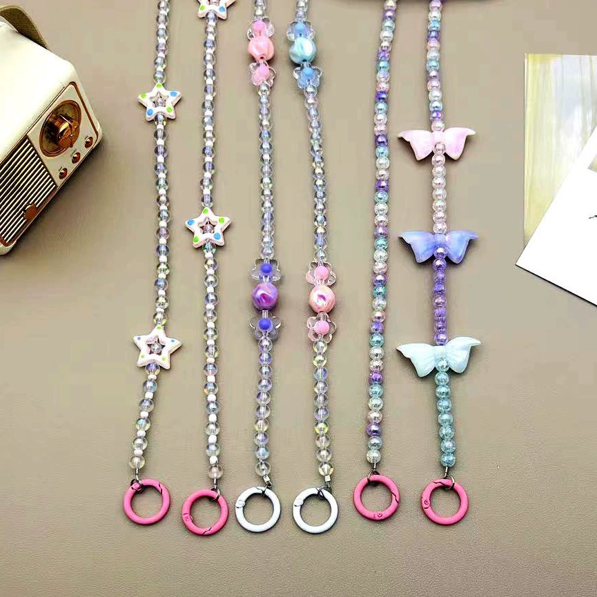 Creative universal mobile phone from pearl, bag strap, bag decoration, accessory, handle, phone case, chain, pendant