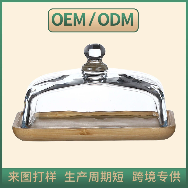 Личи морская бамбуковая тарелка для торта простая прозрачная стеклянная обеденная тарелка десертный торт Западная тарелка набор стол Внешняя торговля тарелка из говядины