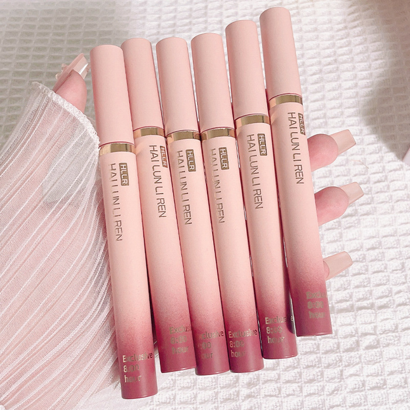 Helen Beauty Velvet Lip Glaze Matte Fog Surface Not Easy to Fell Not Easy to Stick Cup Student Lipstick Lip Gloss Parity Makeup