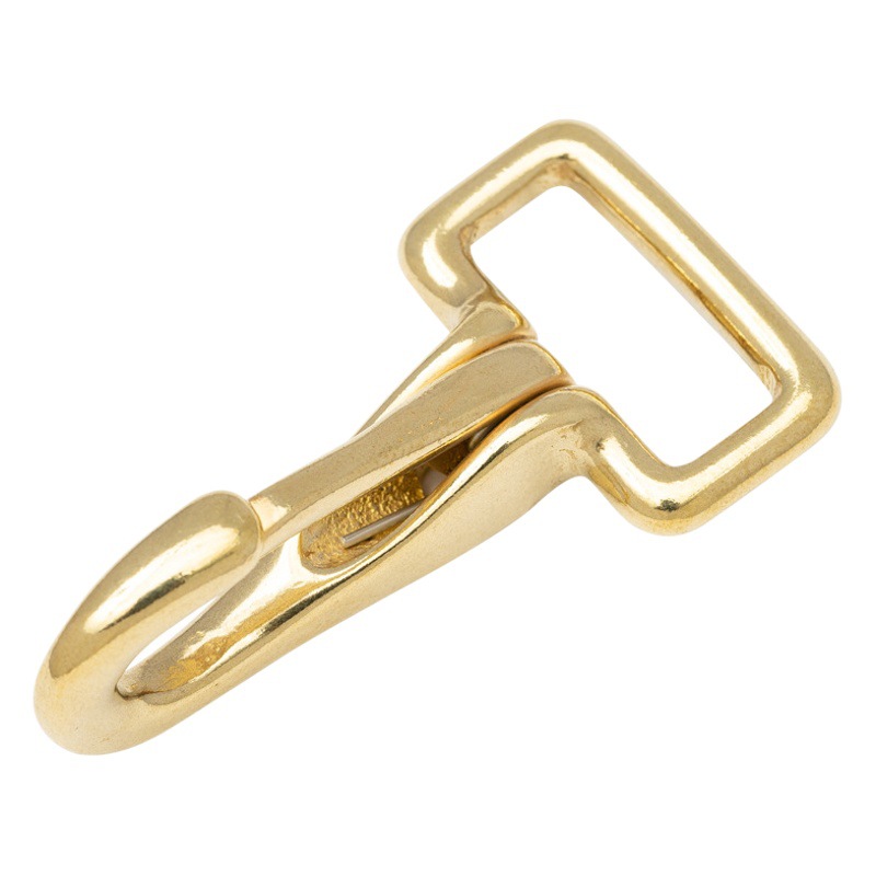 Brass fixed hook buckle handmade leather accessories bag strap hook buckle horse accessories copper hook buckle lobster buckle