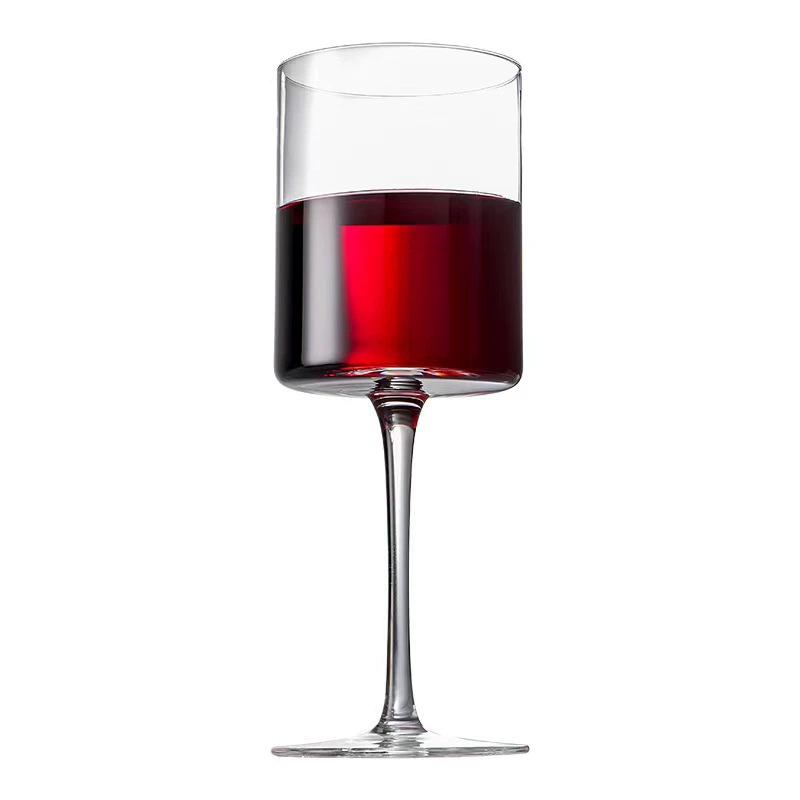 Square Crystal Wine Glass — Creative Stemware for Home, Transparent, Small & Large